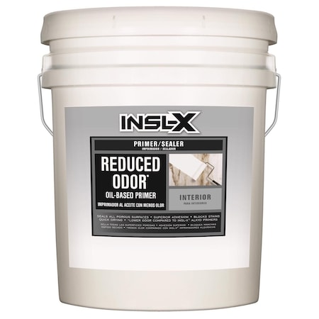 Insl-X By Benjamin Moore Insl-X Reduced Odor White Flat Oil-Based Alkyd Primer and Sealer 5 gal RO3000099-05